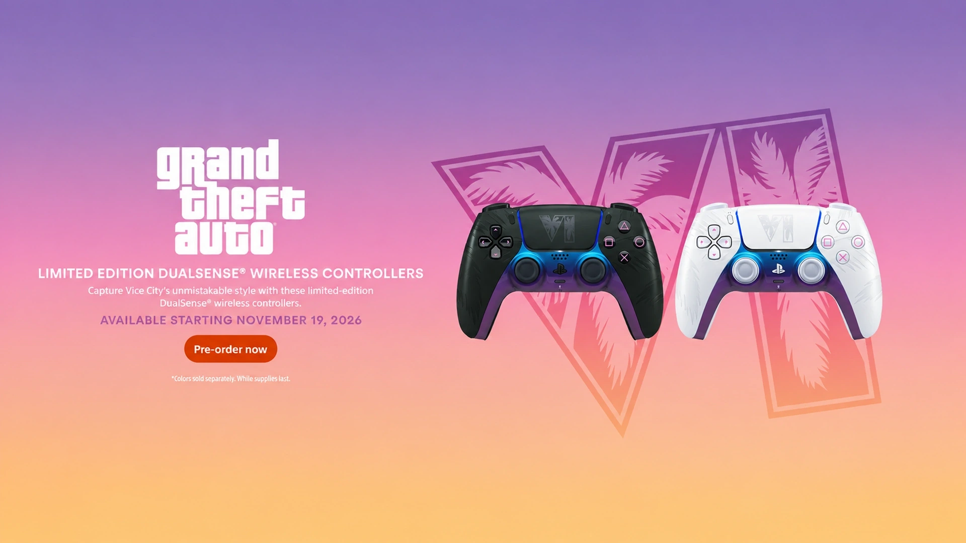 GTA VI DualSense-Controller in limitierter Auflage zeigen Tageslicht- und Neon-Designs